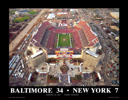 Baltimore 34, New York 7 - Super Bowl XXXV, Tampa, Florida by Mike 