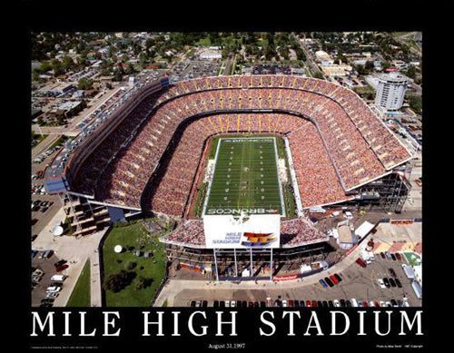 Mile High Stadium - Denver, Colorado by Mike Smith | 22 x 28 Fine Art Print
