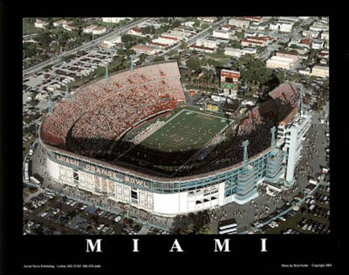 Miami, Florida - Orange Bowl by Brad Geller | 22 x 28 Fine Art Print