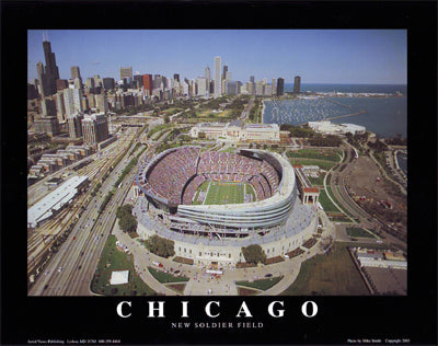 Framed Art Chicago, Illinois - New Soldier Field | Mike Smith 8 x 10