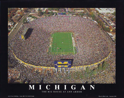 Framed Art Michigan Stadium - University of Michigan, Ann Arbor by Mike Smith