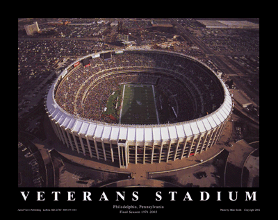 Framed Art Veterans Stadium - Philadelphia, Pennsylvania (Eagles) by Mike Smith