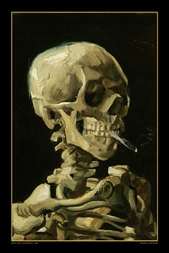 Framed Art Skull with Cigarette, 1885 by Vincent van Gogh | 36 x 24