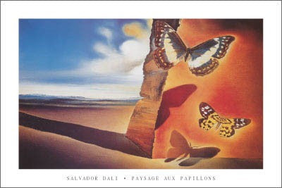 Paysage aux Papillons by Salvador Dali | 24 x 36 Fine Art Print