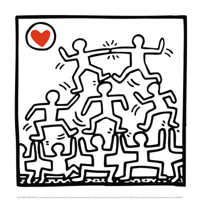 One Man Show (Detail 2) by Keith Haring | 11 7/8 x 11 7/8 Fine Art Print