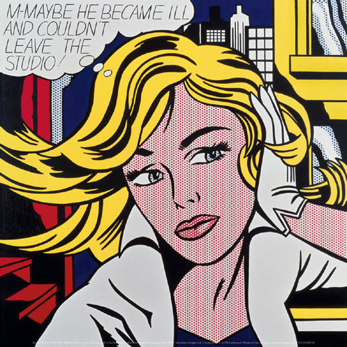 Framed Art M-Maybe a Girl's Picture, 1965 by Roy Lichtenstein | 11 7/8 x 11 7/...