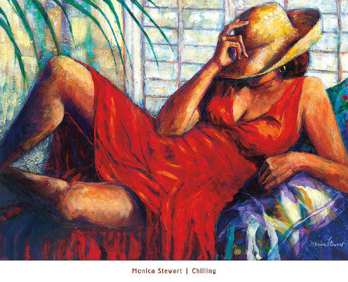 Framed Art Chilling by Monica Stewart | 26 x 32