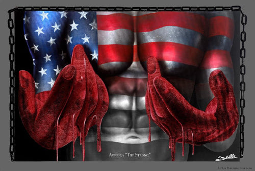 Framed Art America “The Strong” by Felle | 24 x 36