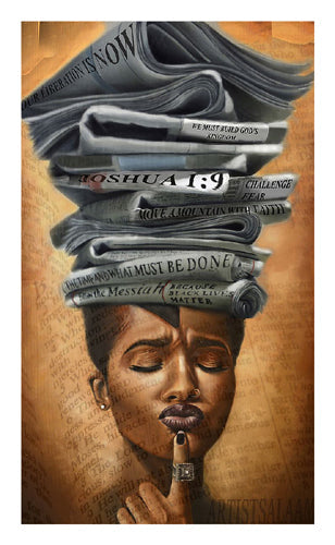 Framed Art Liberated Thoughts by Salaam Muhammad | 26 x 16
