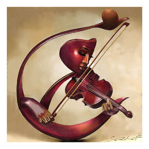 Framed Art Ethereal Strings by Salaam Muhammad | 22 x 22