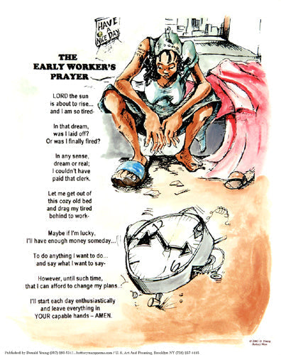 Framed Art The Early Worker’s Prayer by Batteryman | 10 x 8