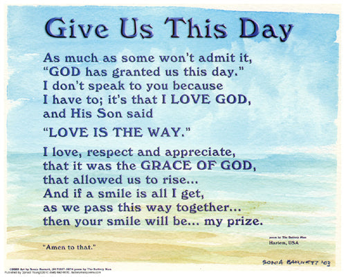 Framed Art Give Us This Day by Batteryman | 8 x 10