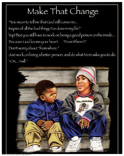 Framed Art Make That Change by Batteryman | 10 x 8