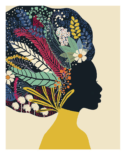 Afro Woman in Yellow by Ioana Horvat | 27 x 22 Fine Art Print