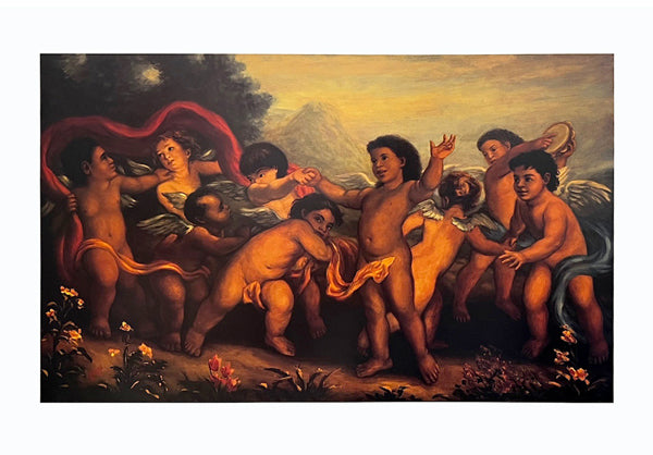Framed Art Multi-Cultural Cherubs by Tim Ashkar | 19 x 27 ¼