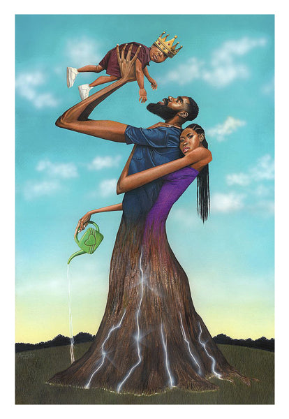 Framed Art Growth (Family) by Manasseh Johnson Sr. | 29 x 20