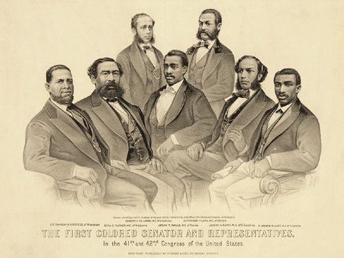 First Colored Senators and Representatives by Nathaniel Currier & J