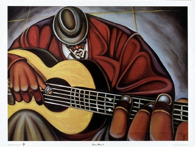 Bleuz Man II by Cbabi Bayoc | 24 x 32 Fine Art Print