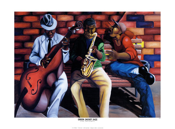 Framed Art Green Jacket Jazz by Stan Squirewell | 17 x 23