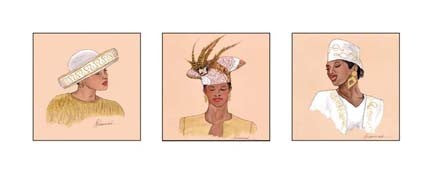 Hattitude in Gold by Marcella Hayes Muhammad | 8 x 20 Fine Art Print