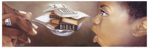 Tough to Swallow (Boy) (small) by Edwin Lester | 7 1/4 x 22 Fine Art Print