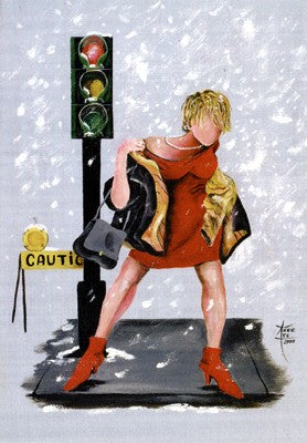 Red Alert Power Surge by Annie Lee | 17 x 13 Fine Art Print