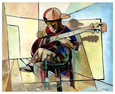 The Little Musician by Nathaniel Barnes | 22 x 27 Fine Art Print