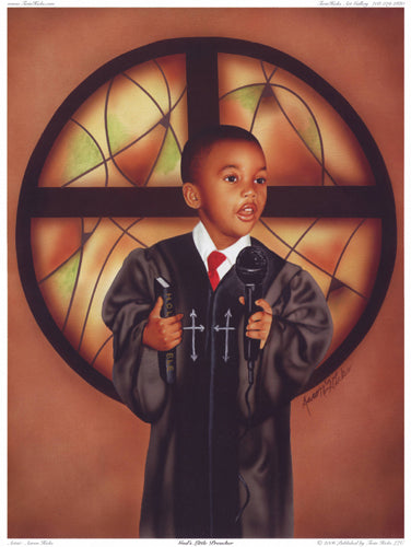 Framed Art God's Little Preacher by Aaron Hicks | 16 x 12