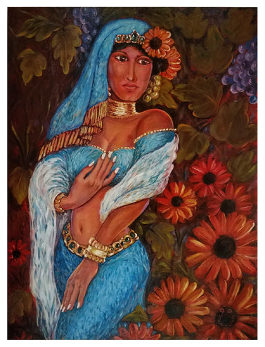 Framed Art Ethiopian Woman by Orrett Oliver Francis | 25 x 19