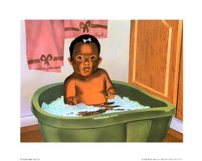 Framed Art Bath Time Girl by Stanley Morgan | 8 x 10