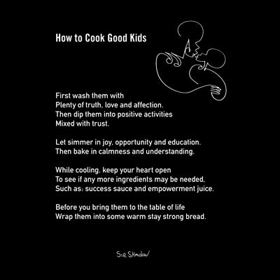 How to Cook Good Kids by Sir Shadow | 6 x 6 Fine Art Print