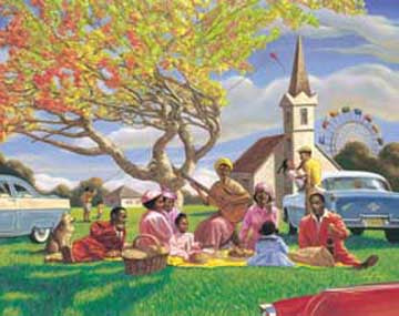 Sunday Picnic by Sarah Jenkins | 24 x 36 Fine Art Print