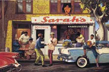 Sarah's Bar BQ by Sarah Jenkins | 24 x 36 Fine Art Print