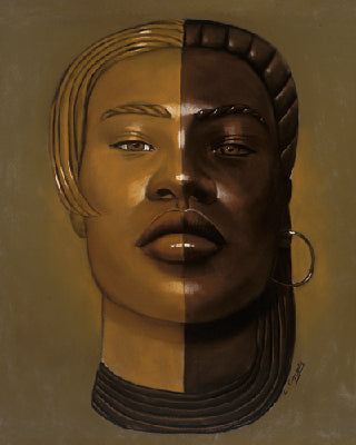 African Mask #29 by Laurie Cooper | 10 1/2 x 8 1/2 Fine Art Print