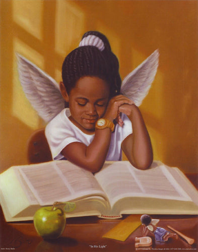 In His Light (Girl) by Henry Lee Battle | 14 x 11 Fine Art Print