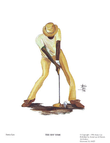 Framed Art Tee Off Time (mini) by Annie Lee | 11 x 8 1/2
