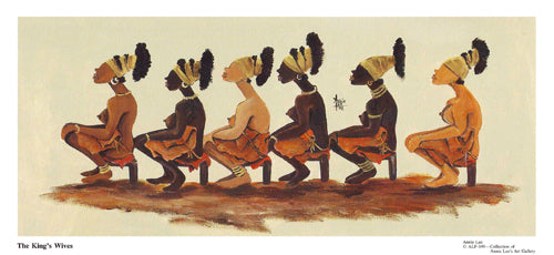 The King's Wives by Annie Lee | 7 x 15 Fine Art Print