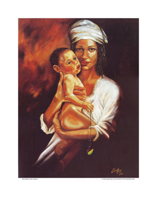 Mother and Child by Michael Escoffery | 32 7/8 x 26 Fine Art Print