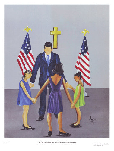 Framed Art A Family That Prays Together Stays Together by Annie Lee