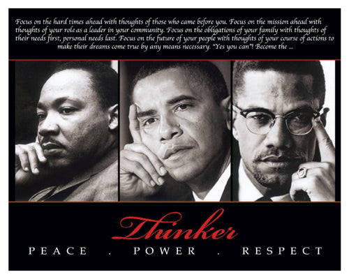 Thinker (Trio): Peace, Power, Respect Wall Art | 8 x 10 Fine Art Print