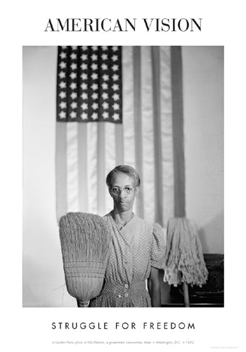 Framed Art American Gothic, 1942 (Struggle for Freedom) by Gordon Parks