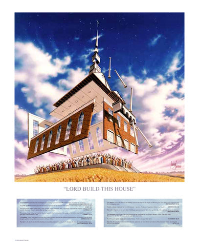 Framed Art Lord Build This House by Leonard Freeman | 29 1/2 x 24