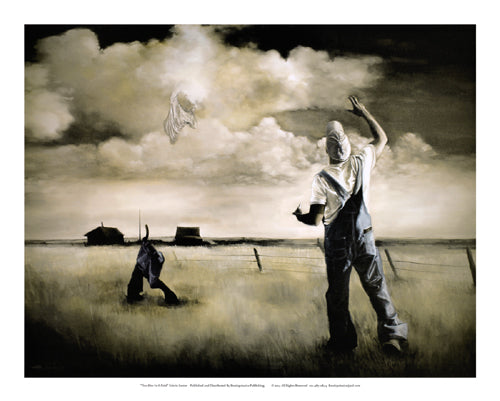 Framed Art Two Men in a Field by Edwin Lester | 25 x 31
