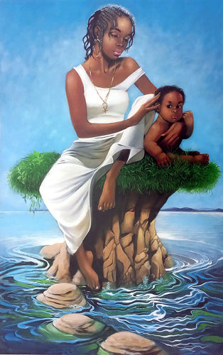 Framed Art Island Mother (mini) by Henry C. Porter | 13 ½ x 9