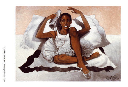 Framed Art Relaxing Ballerina (mini) by Henry C. Porter | 8 ¼ x 12 ¼
