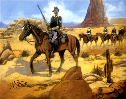 Framed Art Riding Point (mini) by Henry C. Porter | 10 x 13
