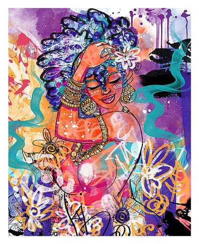 Gold Flowers by Justin Copeland | 26 ¾ x 21 ¾ Fine Art Print