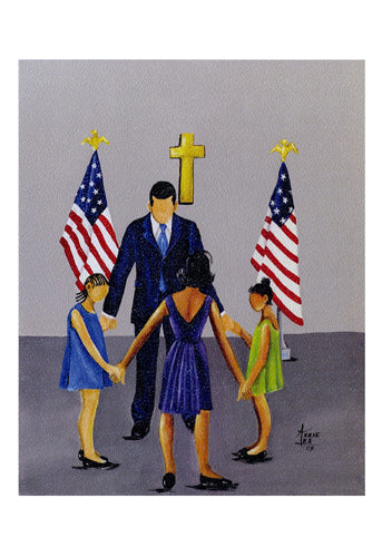 Framed Art A Family That Prays Together Stays Together (notecard) by Annie Lee