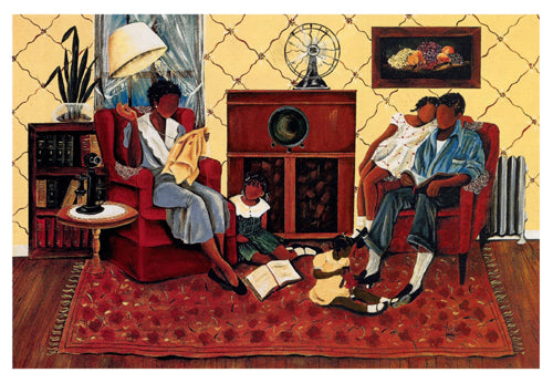 Framed Art Sunday Evening Radio (notecard) by Annie Lee | 5 ½ x 8
