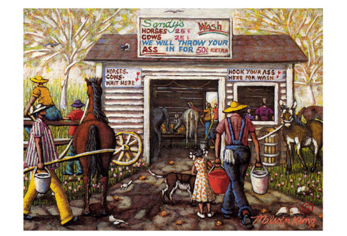 Framed Art Sandy’s Wash (notecard) by Melvin King | 5 ½ x 8